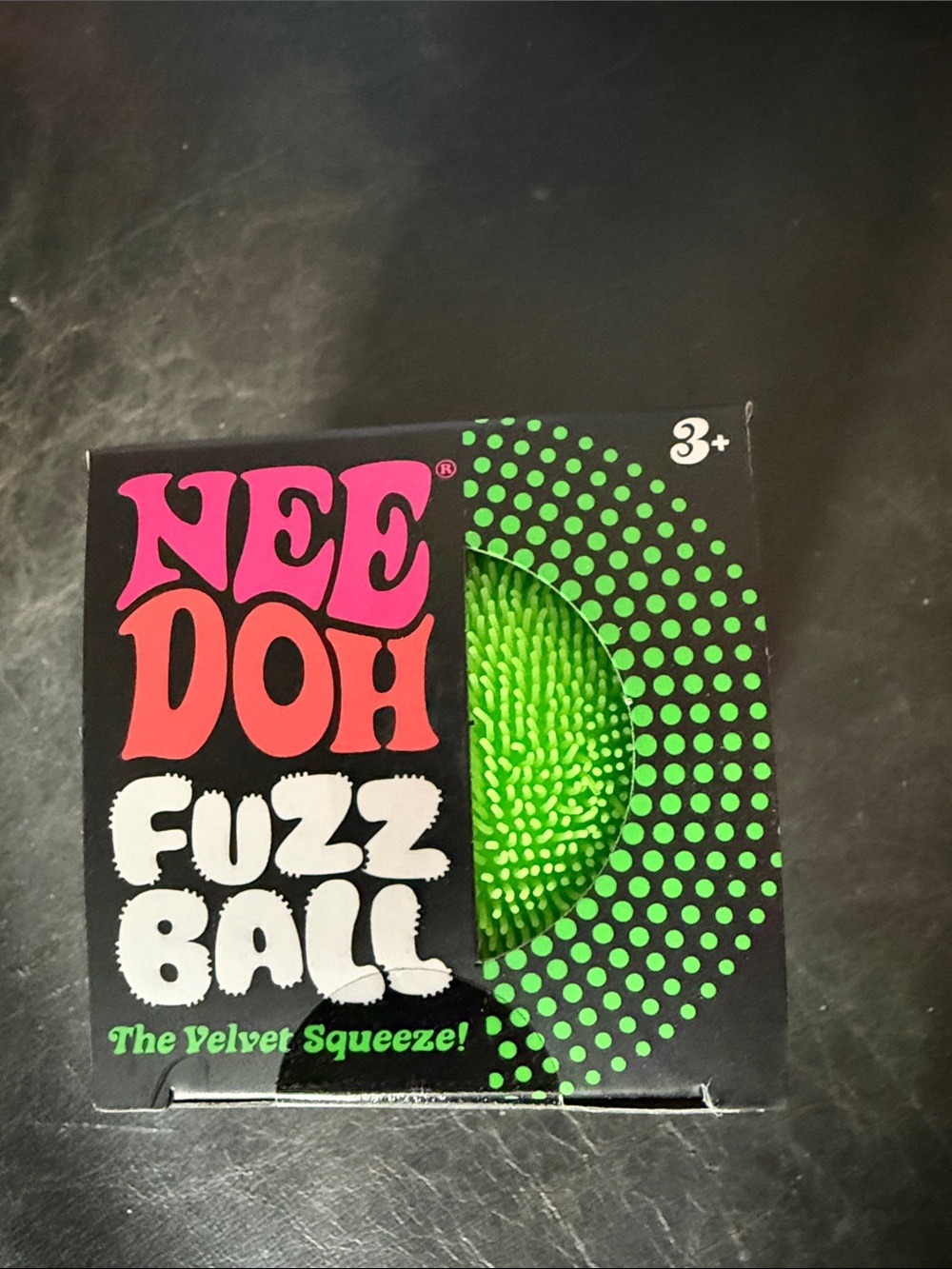 New Authentic Needoh Fuzz Ball Stress Toy - Green